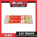 Ciao Churu Tuna With Collagen And Fiber Pack Jar Variety Flavors, Cat Treats (TSC-14T) 14g x 50pcs