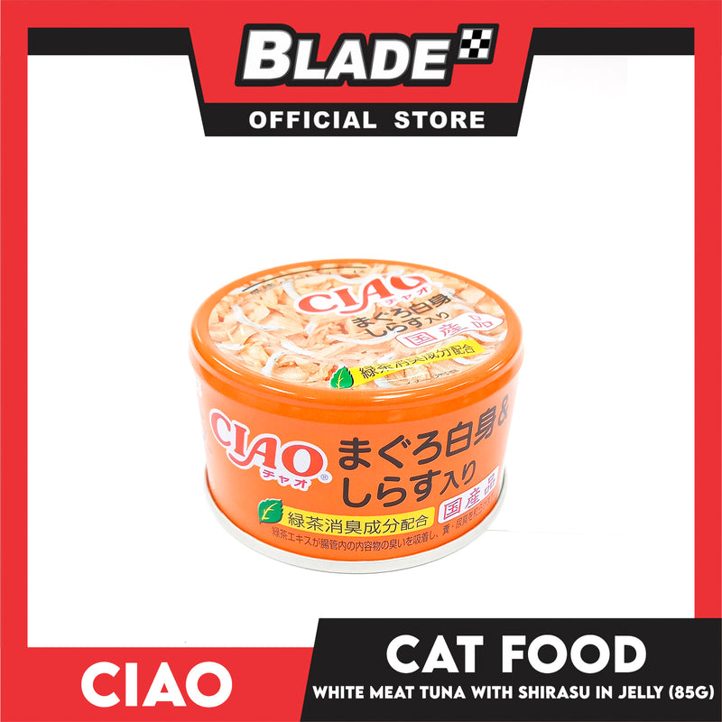 Ciao White Meat Tuna With Shirasu In Jelly Flavor 85g (A-02) Cat Wet Food, Cat Canned Food