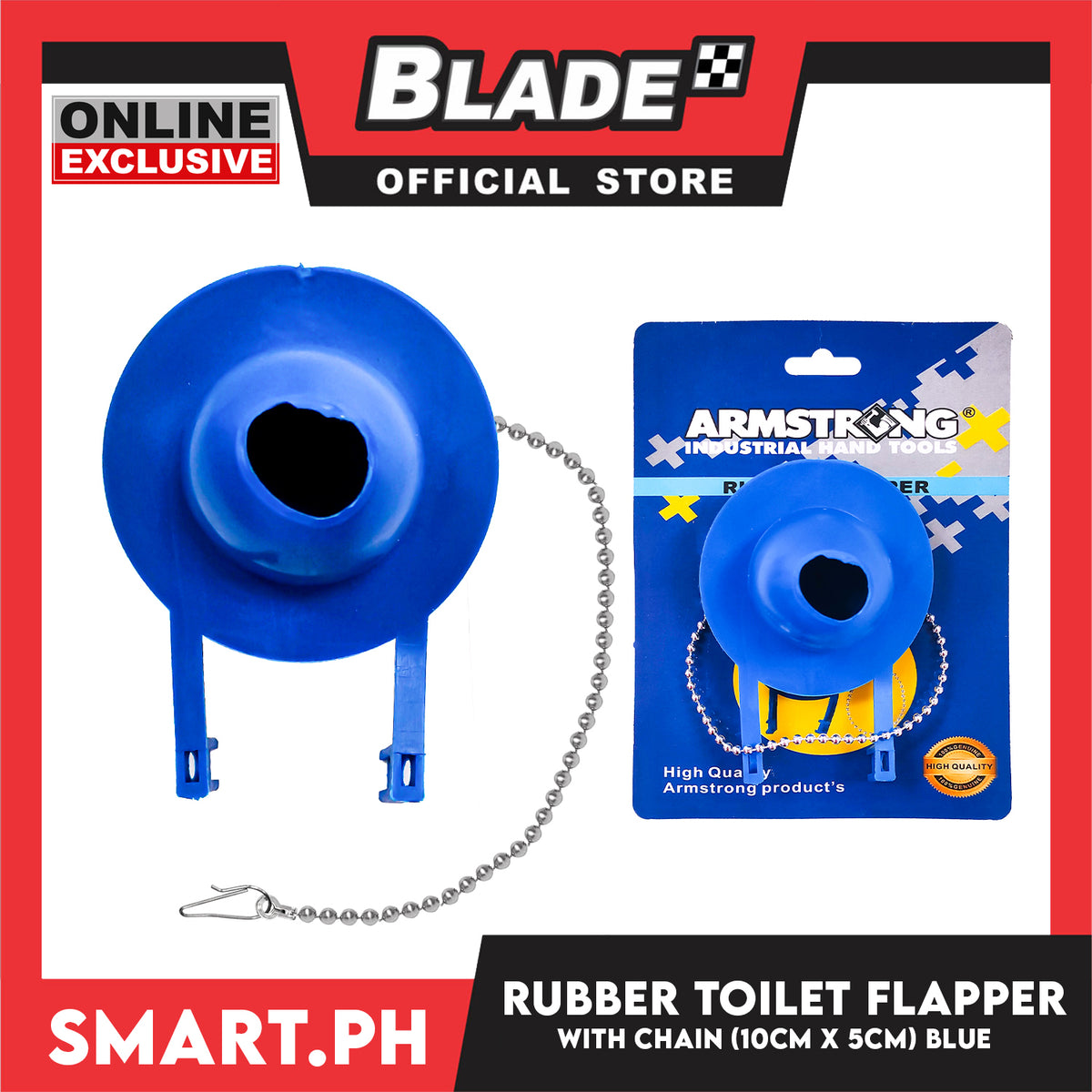 Armstrong Toilet Tank Rubber Flapper Replacement (Blue)