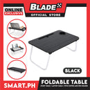 Portable Folding Table for Study, Laptop Desk, Mini Laptop Support Tray  (Black) 38 x 25 cm (LxW)