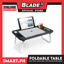 Portable Folding Table for Study, Laptop Desk, Mini Laptop Support Tray  (Black) 38 x 25 cm (LxW)