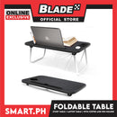 Portable Folding Table for Study, Laptop Desk, Mini Laptop Support Tray  (Black) 38 x 25 cm (LxW)