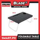 Portable Folding Table for Study, Laptop Desk, Mini Laptop Support Tray  (Black) 38 x 25 cm (LxW)