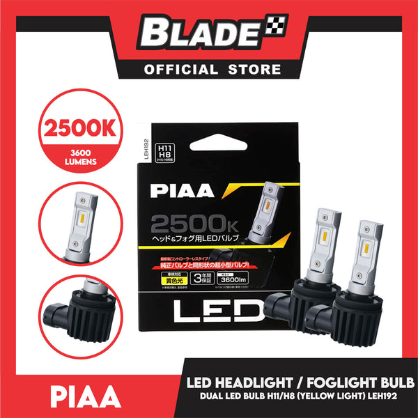 Piaa Led Bulb H11 H8 LEH-192 2500K (White) 4th Gen Ultra Compact Led Bulb
