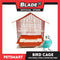 Bird Cage with Swing, Food and Water Dish (1001) Red Color, 30cm x 23cm x 40cm
