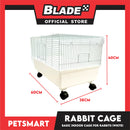 Rabbit Cage, Basic Indoor Cage For Pets (F16004) White Color, 60cm x 38cm x 40cm