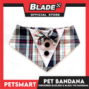 Pet Tuxedo Bandana, Checkered Blue Red And Black Color DB-CTN34S (Small) Perfect Fit For Dogs And Cats
