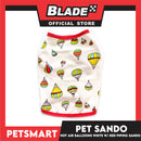 Pet Sando Hot Air Balloons Design, White with Red Piping ColorsO DG-CTN136M (Medium) Perfect Fit For Dogs And Cats