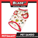 Pet Sando Hot Air Balloons Design, White with Red Piping Colors DG-CTN136XL (XL) Perfect Fit For Dogs And Cats
