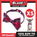 Pet Bow Tie Bandana Checkered Design, Red Color DB-CTN35XS (XS) Perfect Fit For Dogs And Cats