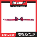 Pet Bow Tie Bandana Checkered Design, Red Color DB-CTN35XS (XS) Perfect Fit For Dogs And Cats