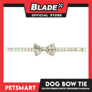 Pet Bow Tie Bandana Checkered Design, Yellow Green White Color DB-CTN36S (Small) Perfect Fit For Dogs And Cats