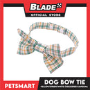 Pet Bow Tie Bandana Checkered Design, Yellow Green White ColorDB-CTN36L (Large) Perfect Fit For Dogs And Cats