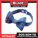 Pet Bow Tie Bandana Checkered Design, Blue Red White Color DB-CTN37M (Medium) Perfect Fit For Dogs And Cats