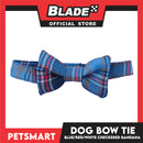 Pet Bow Tie Bandana Checkered Design, Blue Red White Color DB-CTN37M (Medium) Perfect Fit For Dogs And Cats