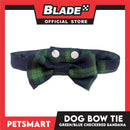 Pet Bow Tie Bandana Checkered Design, Green Blue Color DB-CTN38S (Small) Perfect Fit For Dogs And Cats