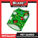 Pet Sando with Character Design, Green Color DG-CTN139M (Medium) Perfect Fit For Dogs And Cats