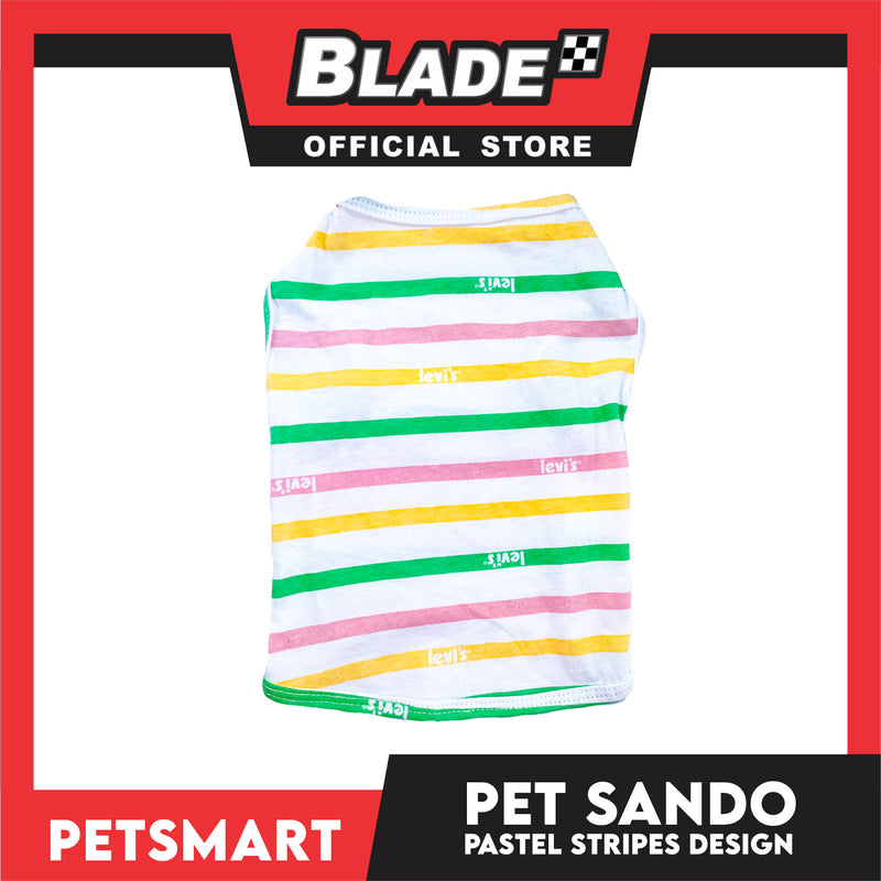 Pet Sando Stripes Design, Pastel Color DG-CTN146L (Large) Perfect Fit For Dogs And Cats