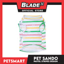 Pet Sando Stripes Design, Pastel Color DG-CTN146XL (XL) Perfect Fit For Dogs And Cats