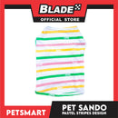 Pet Sando Stripes Design, Pastel Color DG-CTN146XL (XL) Perfect Fit For Dogs And Cats
