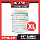 Pet Sando Stripes Design, Pastel Color DG-CTN146XL (XL) Perfect Fit For Dogs And Cats