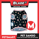 Pet Sando Black with Glittery Stars and Pink Piping Color DG-CTN147M (Medium) Perfect Fit For Dogs And Cats
