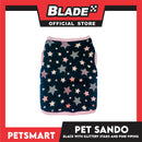 Pet Sando Black with Glittery Stars and Pink Piping Color DG-CTN147M (Medium) Perfect Fit For Dogs And Cats