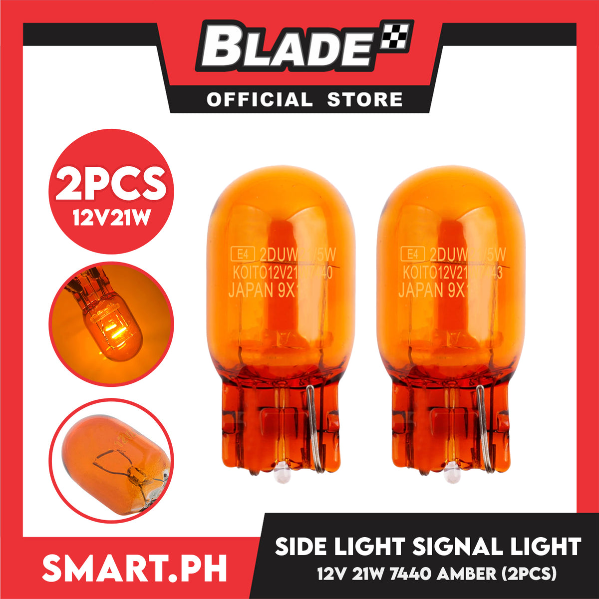 2pcs Halogen Perfect Bulb Car Light Bulb T20 12V 21 7440 (Amber) Single Filament, Car Light Indicator Reversing Light Bulb Stop Light Rear Turn Signal
