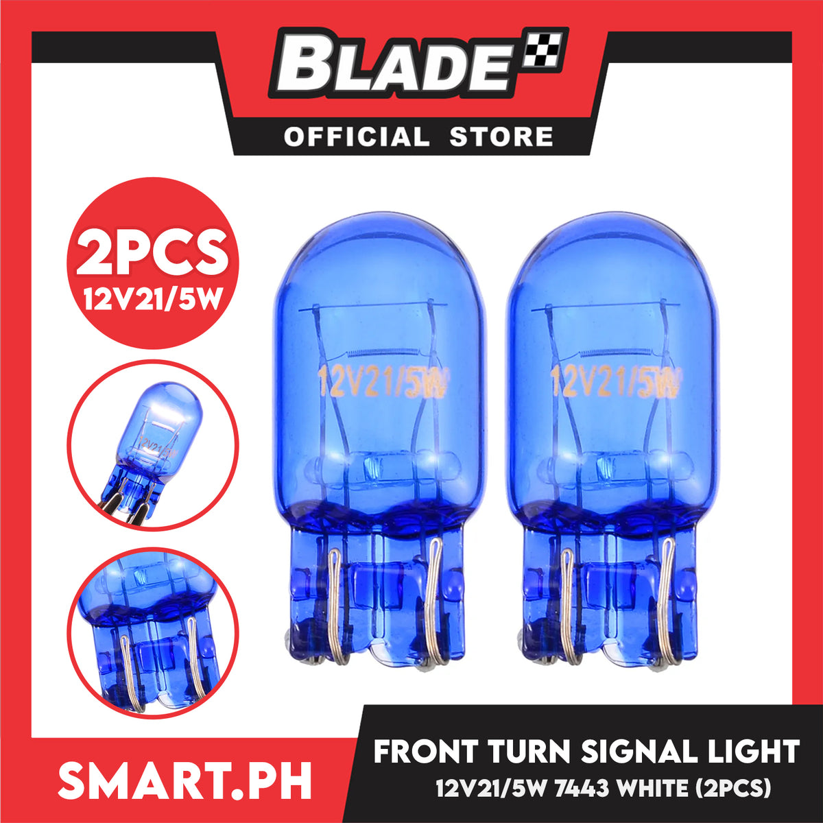 2pcs Halogen Perfect Bulb Car Light Bulb T20 12V 21/5W (7443) (Light Color) Dual Contact, Car Light Indicator Reversing Light Bulb Stop Light Rear Turn Signal