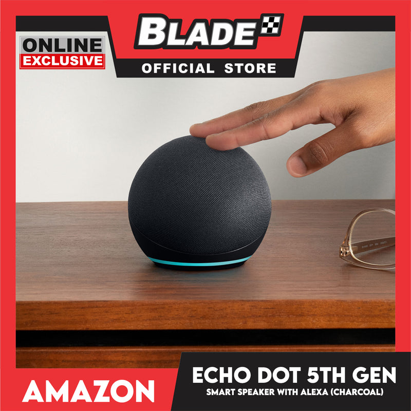 Echo Dot 5th Gen Smart Speaker with Alexa (Charcoal) –