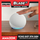 Amazon Echo Dot 5th Gen Smart Speaker with Alexa (Glacier White)