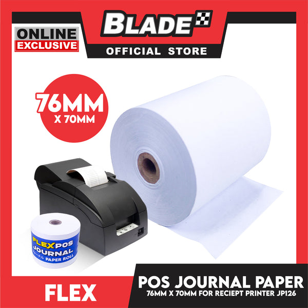 Flex POS Journal Roll Paper JP126 76MM x 70MM Cash Register POS Receipt Paper