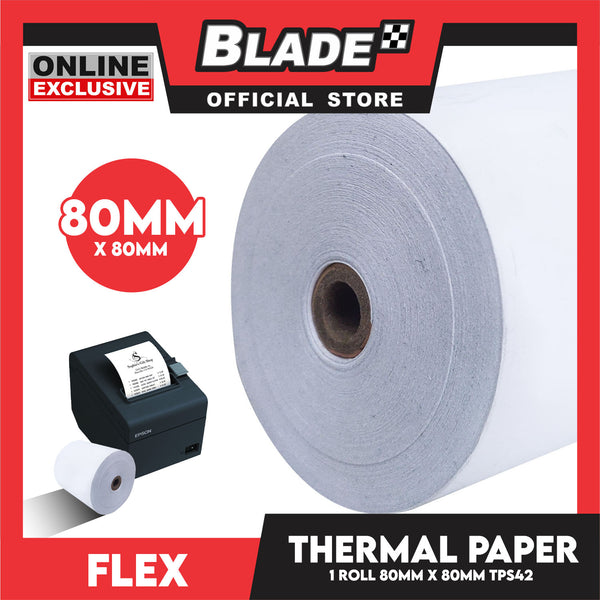 Flex Thermal Paper TPS42 80MM x 80MM Cash Register POS Receipt Paper