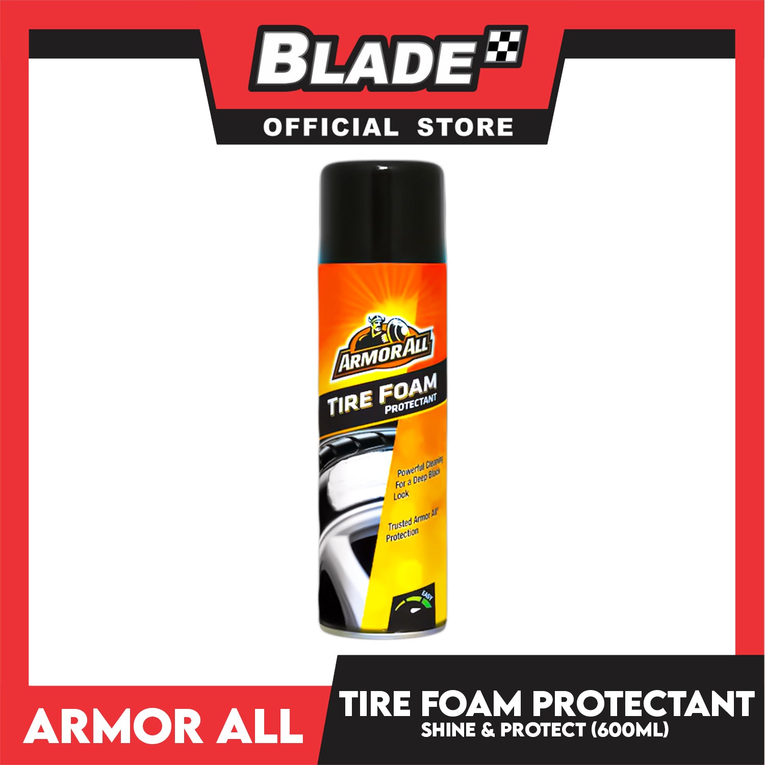 Armor All Tire Foam Protectant 600ml One Easy Step To Clean, Shine and