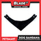 Dog Bandana, Black Tuxedo with 3 Interchangeable Bow Ties DB-CTN45S (Small) Soft and Comfortable Pet Bandana