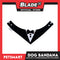 Dog Bandana, Black Tuxedo with 3 Interchangeable Bow Ties DB-CTN45M (Medium) Soft and Comfortable Pet Bandana