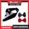Dog Bandana, Black Tuxedo with 3 Interchangeable Bow Ties DB-CTN45XL (XL) Soft and Comfortable Pet Bandana