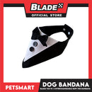 Dog Bandana, Black Tuxedo with 3 Interchangeable Bow Ties DB-CTN45XL (XL) Soft and Comfortable Pet Bandana