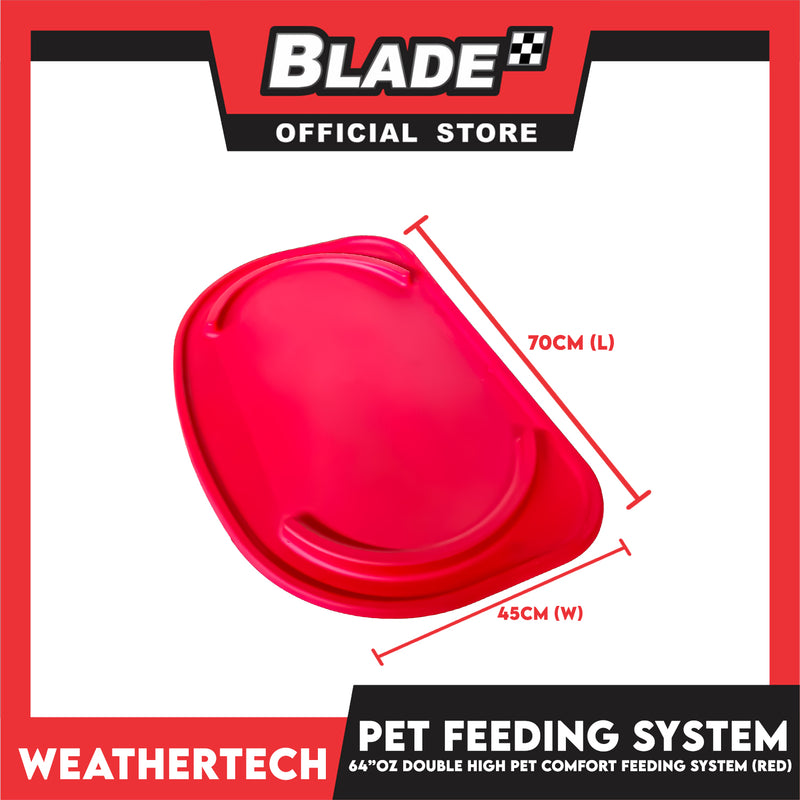 Weather Tech, Double High Pet Comfort Feeding System 64oz (Red) DHC6410RD Elevated Dog Bowls or Cat Bowls to Enhance Mealtime
