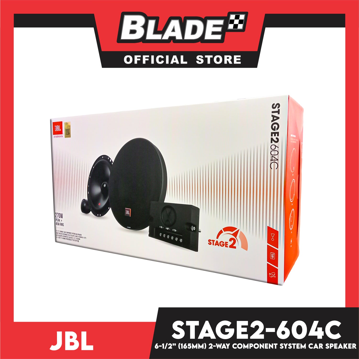 JBL STAGE2 604C 6.5 Inch 2-way 45W/270W Component Speaker System Original JBL Ma - Foto 11
