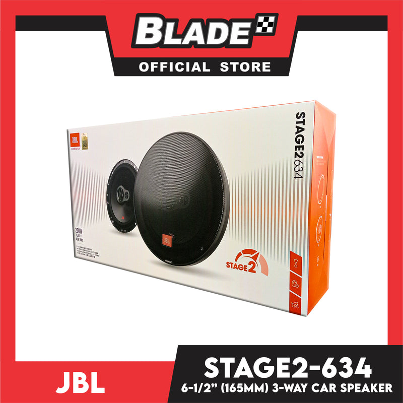 JBL Stage2 634C 6-1/2'' (165mm) 3-way Component Car Speaker 40W RMS