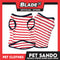 Pet Sando (Extra Large) Fuchsia Stripes with Blue Piping Sando Pet Shirt