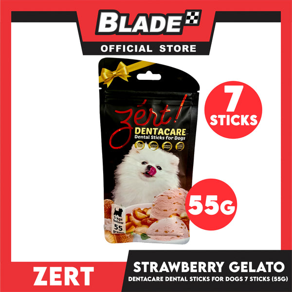 Zert Denta Care Strawberry Gelato Dental Sticks for Dogs 55g