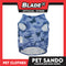 Pet Sando Blue Camouflage Pet Clothes Shirt (Small) Perfect Fit for Dogs and Cats