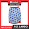 Pet Sando Blue and Green Stars Print with Red Piping Pet Clothes (Large) Perfect Fit for Dogs