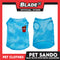 Pet Sando Blue Tie Dye with Assorted Patch Design (Large) Pet Shirt Clothes Perfect for Dogs