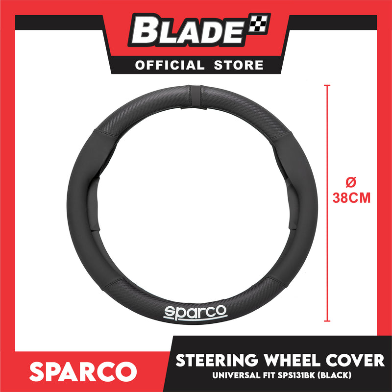 Sparco Corsa Steering Wheel Cover SPS131BK (Black) Universal Fit for Toyota, Mitsubishi, Honda, Hyundai, Ford, Nissan, Suzuki, Isuzu, Kia, MG and more
