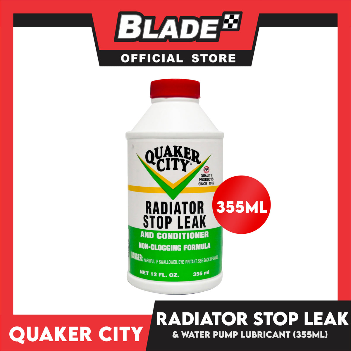 Quaker City Radiator Stop Leak and Conditioner Non-Clogging Formula 355ml