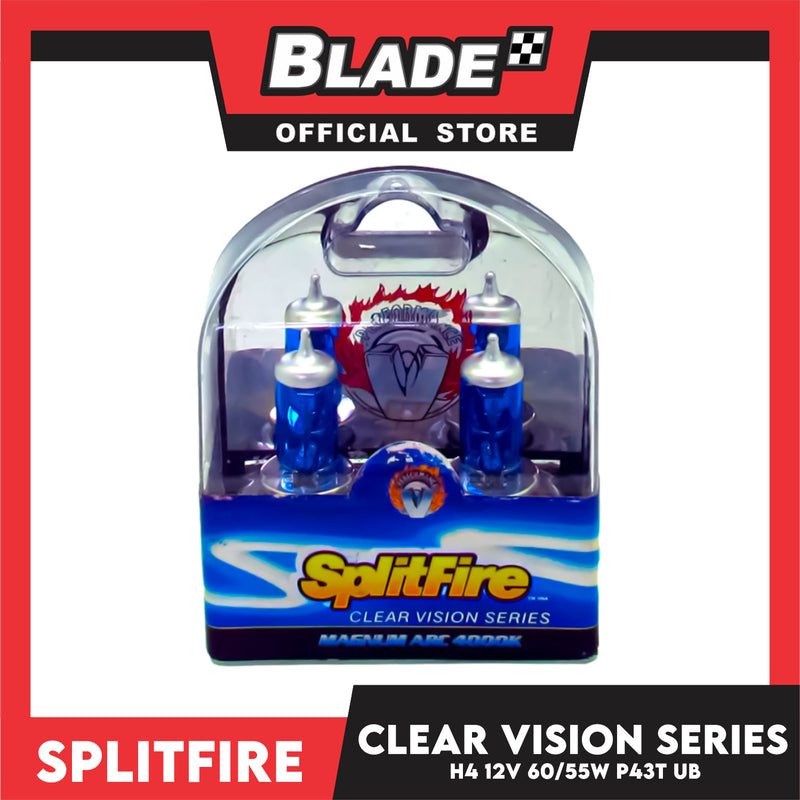 SplitFire Clear Vision Series, Magnum ARC 4000K Bulb H4 12V 60/55W P43 ...