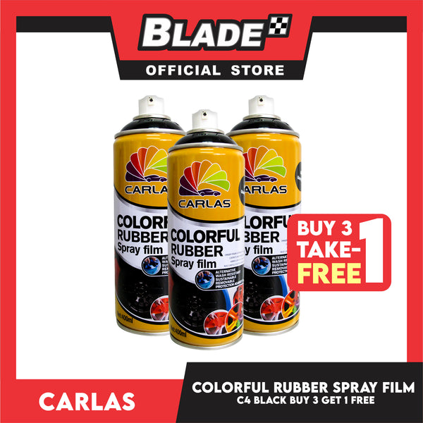 Buy 3 Take 1 Free! Carlas Colorful Rubber Spray Film 400ml (C4 Black)